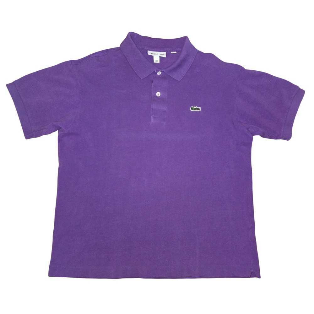 Lacoste Original L.12.12 Classic Fit Polo Mens Medium Purple Short Sleeve Cotton
